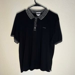Calvin Klein, Large, Black & Gray, Polo